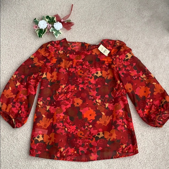 NWT Ann Taylor Loft floral blouse - Picture 1 of 8